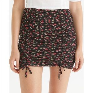 Urban Outfitters Mesh Ruched Mini Skirt